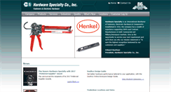 Desktop Screenshot of hardwarespecialty.com